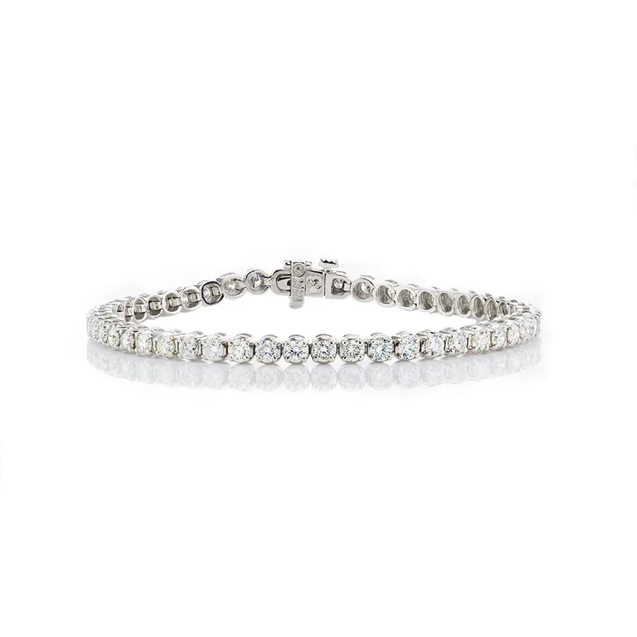 Classic four-prong tennis bracelet