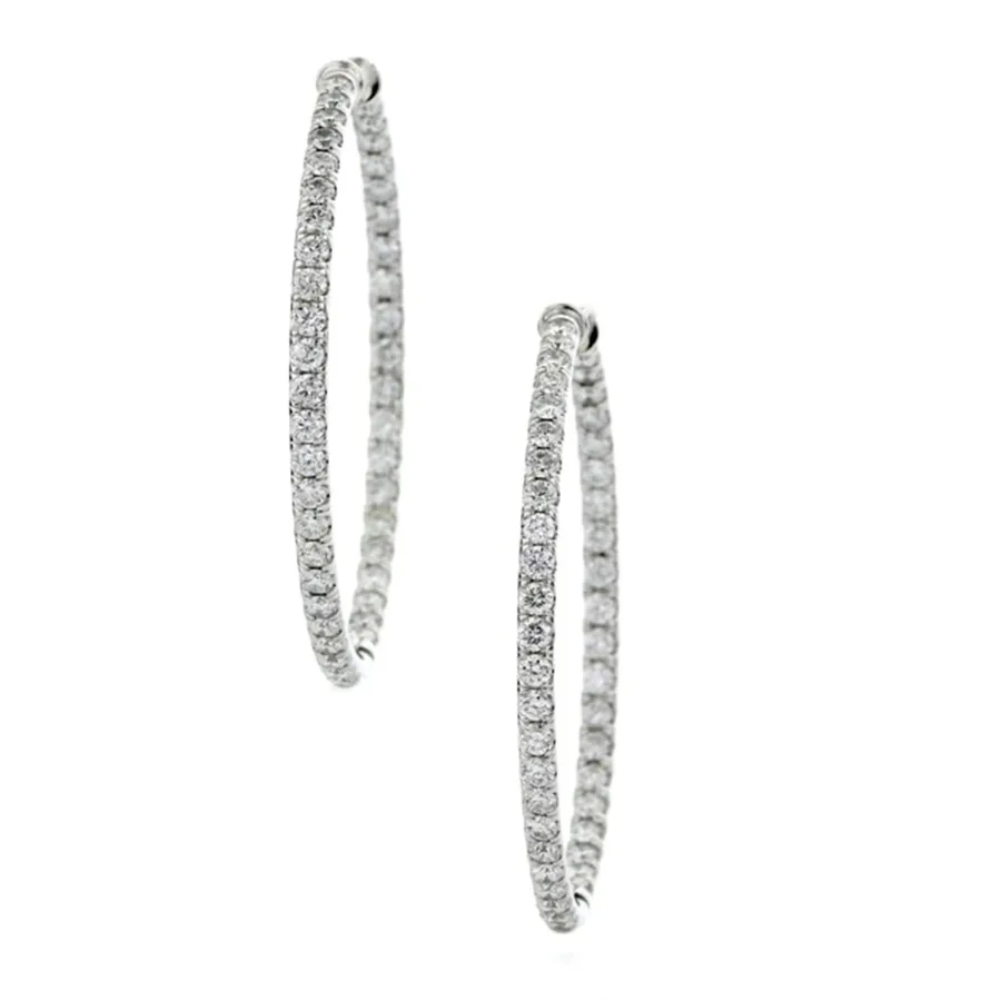 Inside-out diamond hoops