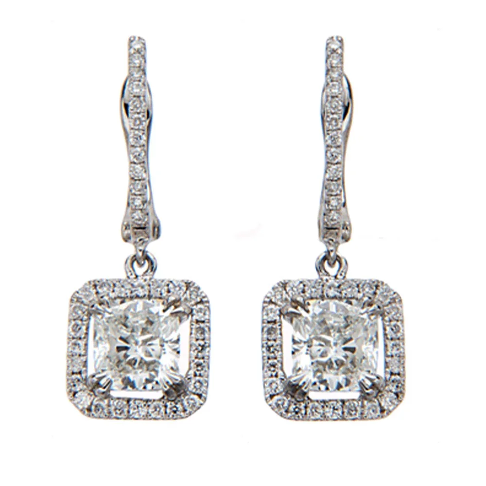 Diamond drop earrings
